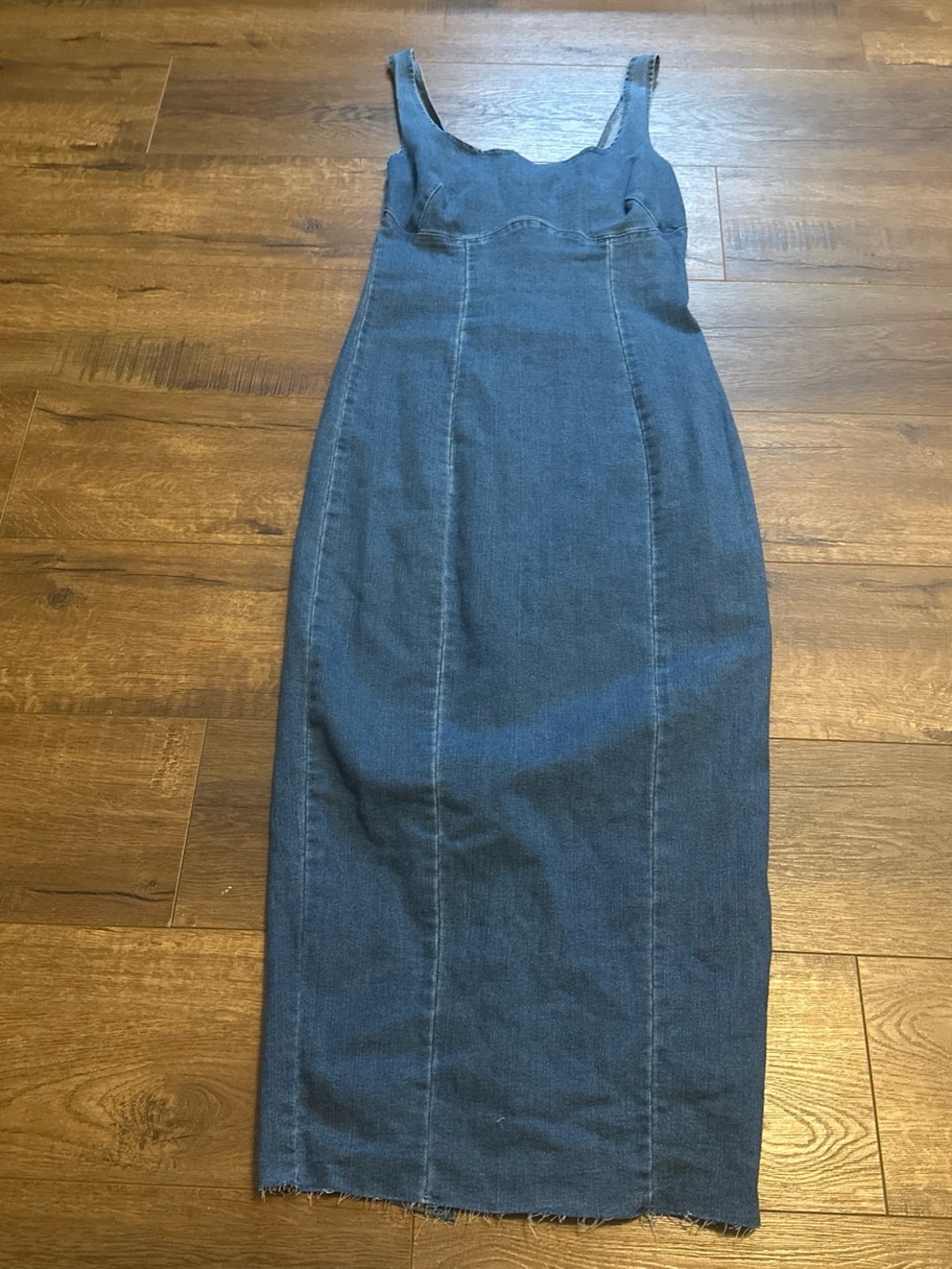 Forever 21 Blue Denim Slip Dress